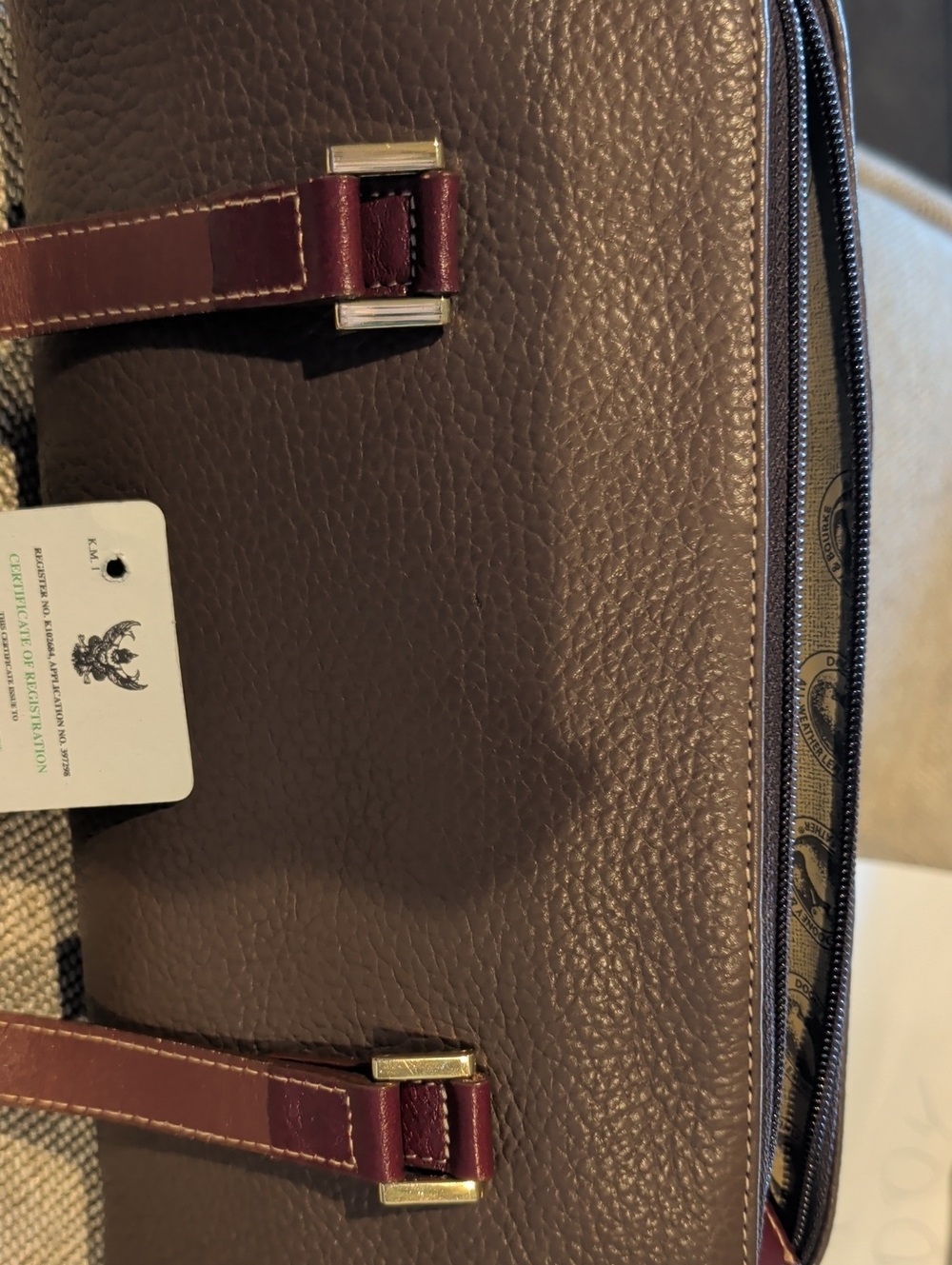 Dooney & Bourke ???? Brown Satchel with Chocolate Brown Trim and Gold Hardware - Picture 16 of 16